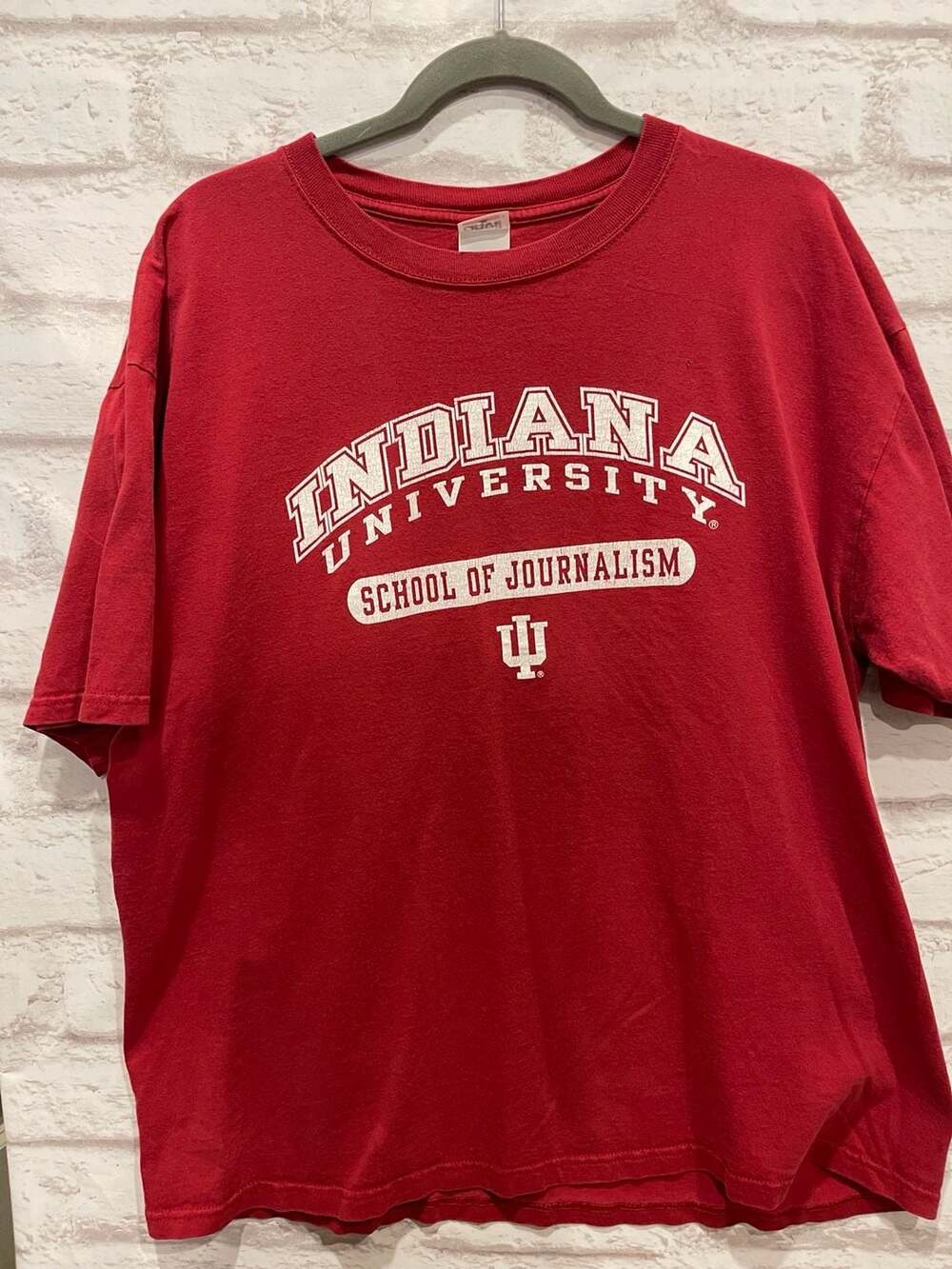 Indiana University School of Journalism T-Shirt Size XL Red Cotton